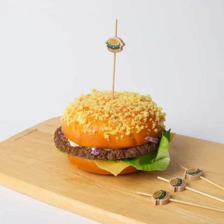 햄버거모양픽 꼬지 대나무 과일꼬치
