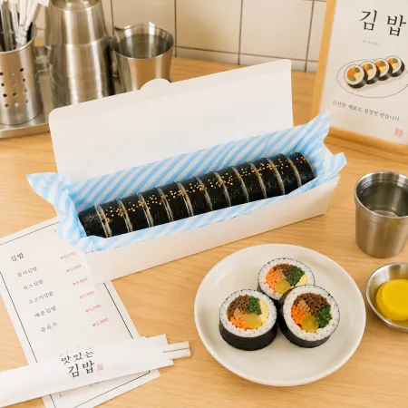 블루 스트라이프 유산지 이미지