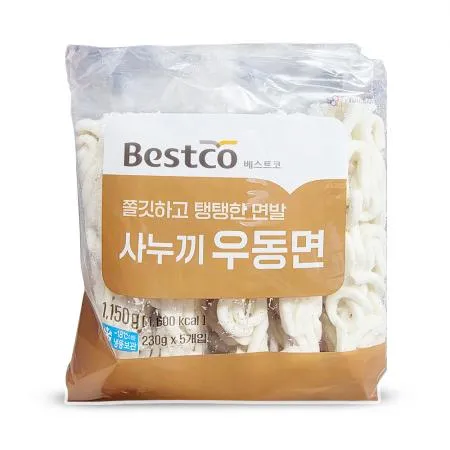 베스트코 사누끼우동 230g x 5개 냉동면 사리 업소용 전골사리