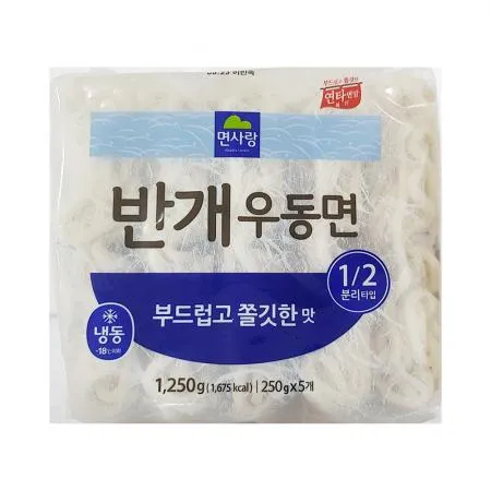 면사랑 반개우동면 우동사리 사누끼 1250g(250g x 5ea)
