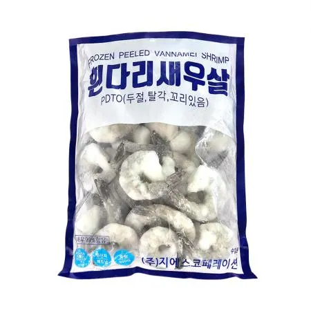중국산 탈각새우 16/20 칵테일새우 1kg (실중량 900g) 생 새우살 냉동 특대 깐새우 흰다리새우살