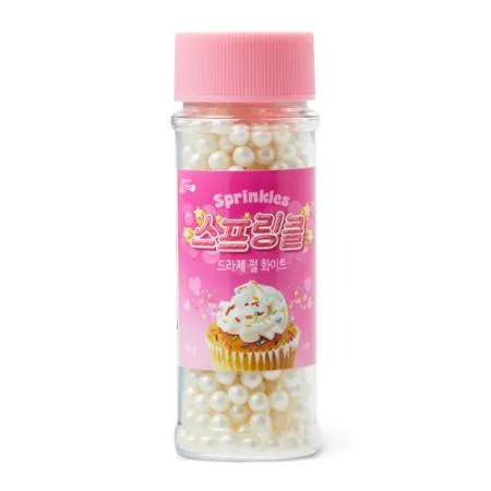 브레드가든 스프링클 드라제펄화이트(원통) 45g