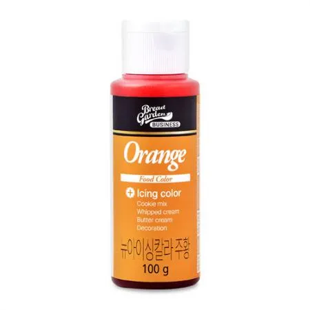 브레드가든 뉴아이싱칼라(업소용/대용량) 오렌지/주황 100g