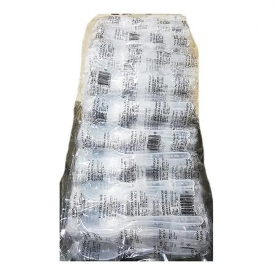 일회용 플라스틱 숟가락 100개 이미지