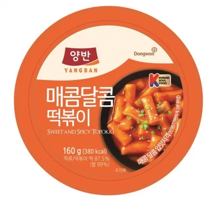 양반 매콤달콤 컵떡볶이 160g