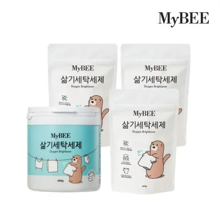 마이비 삶기세탁세제 용기500g 1개+리필400g 3팩