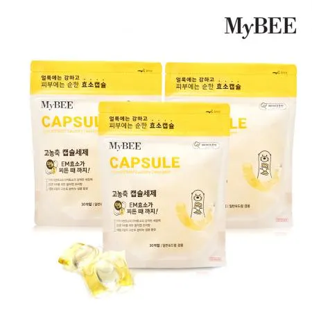 마이비 고농축 캡슐세제 베이비코튼향 30개 3팩
