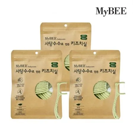 마이비 사탕수수로 만든 키즈치실 48개입 3팩