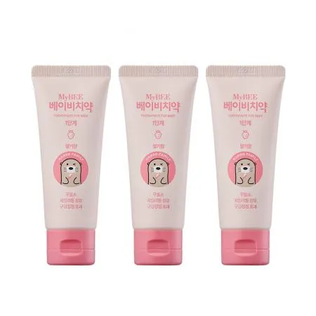 마이비 베이비치약 1단계 50g 딸기향 3개