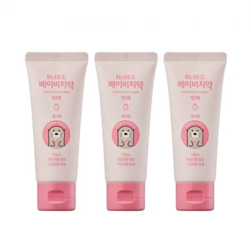 마이비 베이비치약 1단계 50g 딸기향 3개 이미지