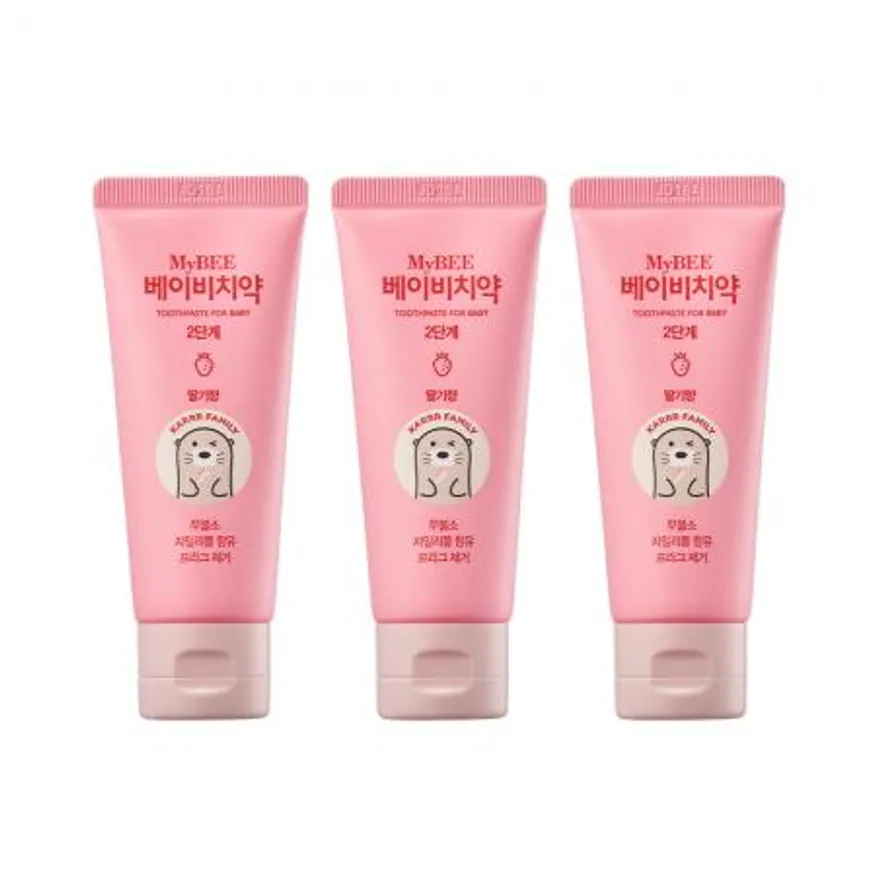 마이비 베이비치약 2단계 50g 딸기향 3개 이미지