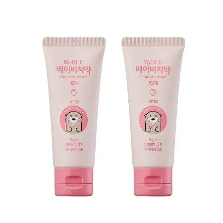 마이비 베이비치약 1단계 50g 딸기향 2개