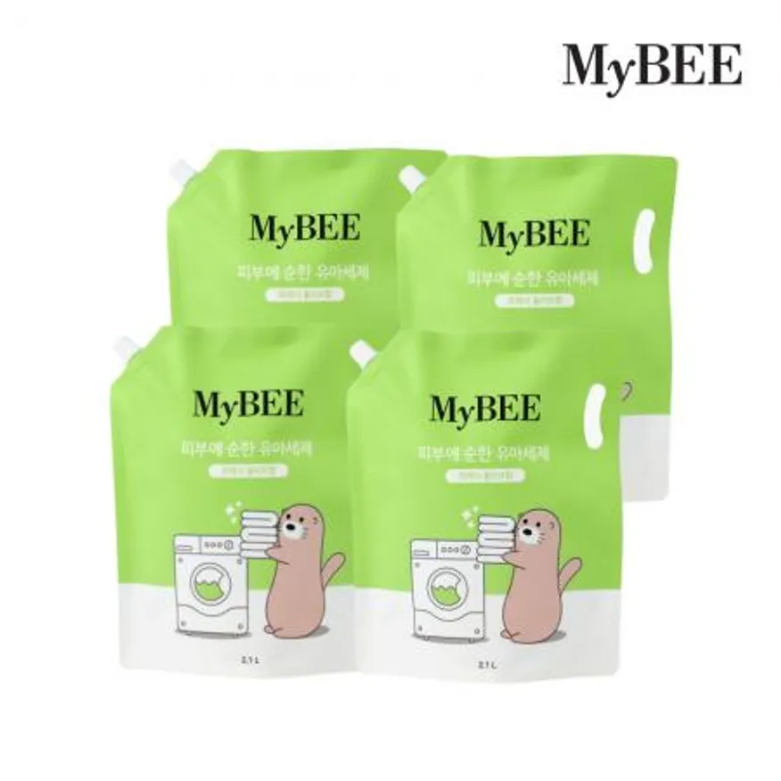 마이비 순한세제 2.1L 4팩(올리브) 이미지
