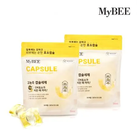 마이비 고농축 캡슐세제 베이비코튼향 30개 2팩