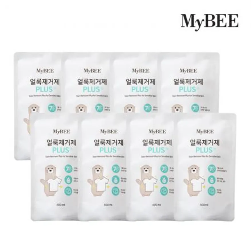 마이비 얼룩제거제 플러스 리필 400ml 8팩 이미지