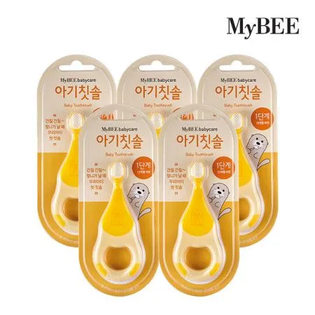 마이비 아기칫솔 치발기 영유아칫솔 1단계 5개입