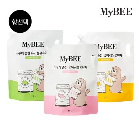 마이비 순한유연제 2.1L 4팩(올리브)