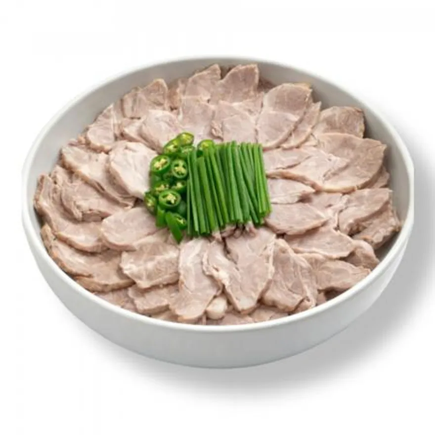 익혀나온 목전지 2kg 슬라이스 수육국밥모듬 냉동 돼지고기 이미지