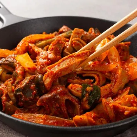 한돈 삶은 돼지 오소리감투 슬라이스 돈내장 1kg 이미지