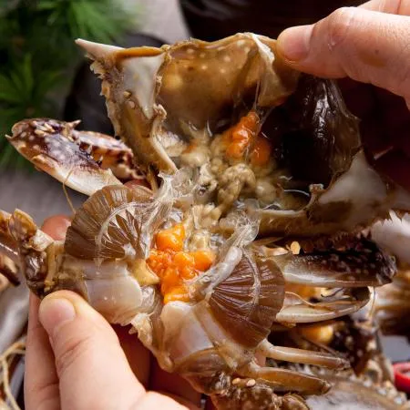 국내산 하프 알배기 암꽃게 한입 수제 간장게장 1박스 1kg x  3~5미 내외 이미지