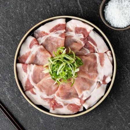 국내산 1+ 한돈 돈차돌 대패 1kg 캠핑용 돼지고기