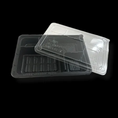 EH 5칸 돈가스 도시락 200세트 일회용 배달 포장용기 소풍 단체 (몸통+뚜껑) 이미지