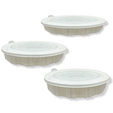 은호팩 타원찜용기 소 백색 100개 찜닭 해물찜 일회용 포장 배달용기 이미지
