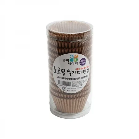 (MZ)베니스 노르딕색지 머핀컵 브라운(200매) 45mm