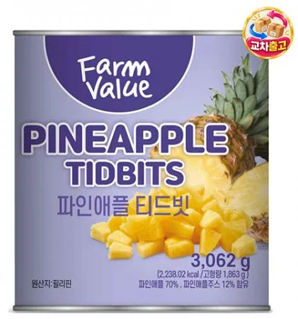 (교차출고) 팜밸류 파인애플 티드빗 3,062G 대용량