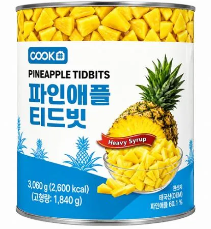 (교차출고) 팜밸류 파인애플 티드빗 3,062G 대용량 이미지