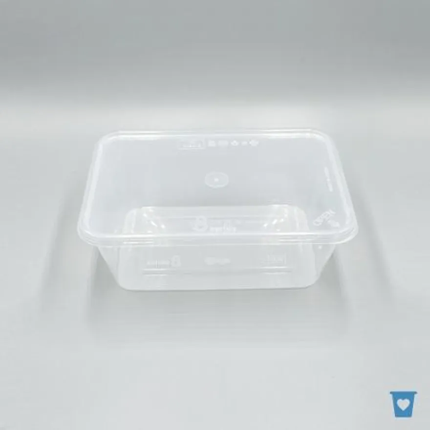 일회용 사각 죽용기 BW B900 900ml 500개세트 밀폐용기 이유식 반찬포장 팩프렌즈 이미지