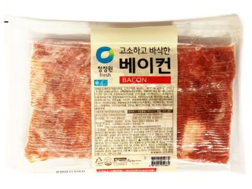 청정원 고소하고 바삭한 베이컨 1kg 슬라이스 무료배송 이미지