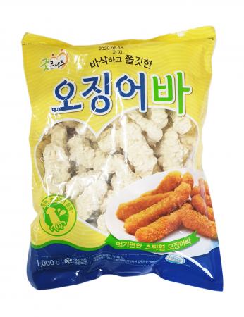 굿프랜즈 크리스피 바사삭 오징어바 1kg 냉동