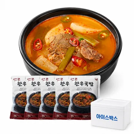 농우 바르담 얼큰한우국밥 600g x 5개 이미지