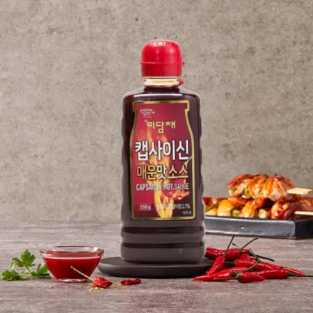 캡사이신 매운맛 소스 550g X 12개 한박스 미담채 이미지