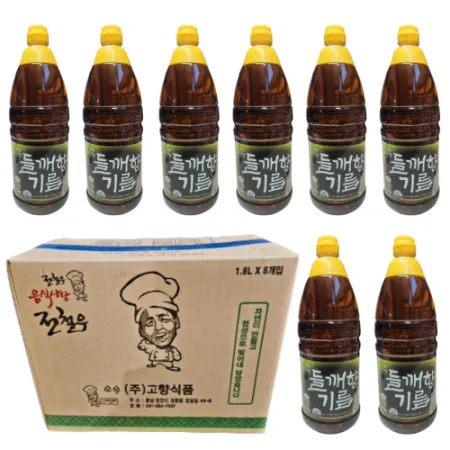 전철우 들깨향기름 1.8L X 8통 한박스 들기름향미유