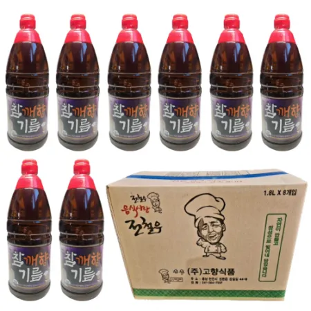전철우 참깨향기름 1.8L X 8통 1박스 고급형