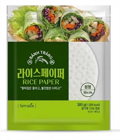 ♥신상품 초특가♥ 팜밸류 라이스페이퍼 지퍼백 원형 300G 베트남