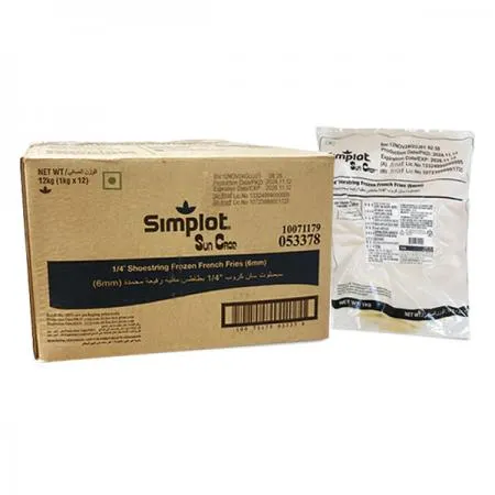 심플로트 썬크랍 슈스트링 감자튀김 1kg 12개입 1박스