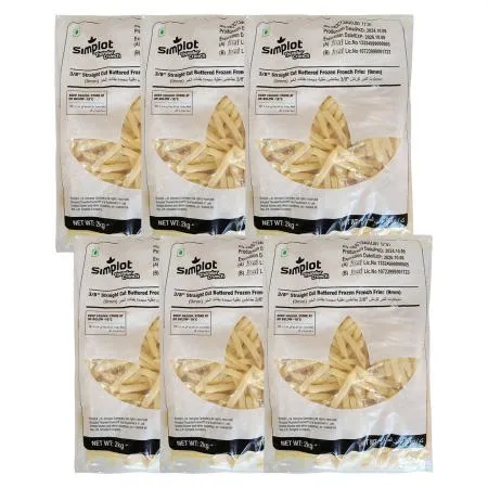 심플로트 썬더크런치 스트레이트컷 감자튀김 2kg 6개입 1박스