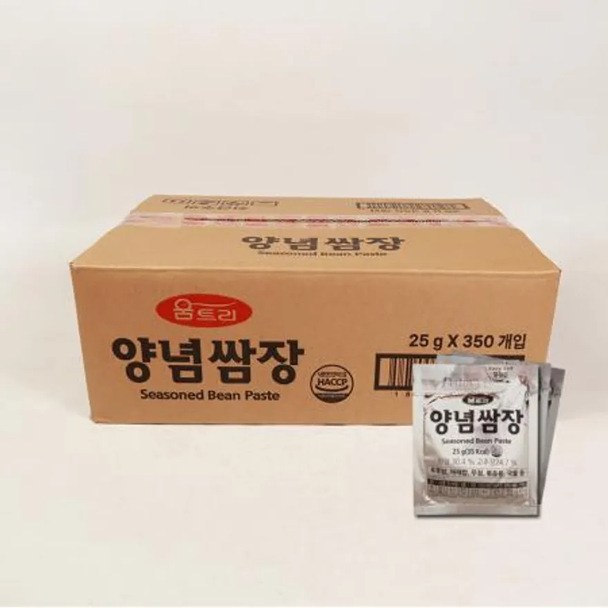 움트리 일회용 양념 쌈장 25g 350개입 1박스 이미지