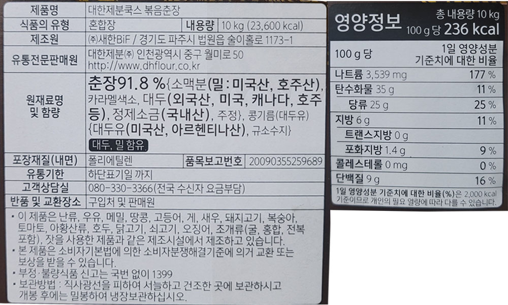 상품정보제공고시