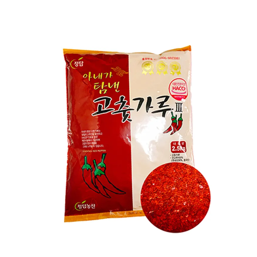 정탑 아내가탐낸고춧가루2.5kg /김치용/ 3:7혼합/굵은분/26.11.10일까지 이미지