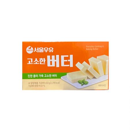 서울우유 고소한버터450g / 가공버터 무염버터 냉장 