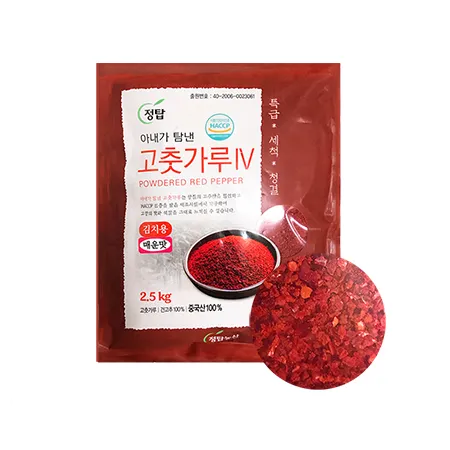 정탑 고춧가루(김치용/수입/매운맛)2.5kg / 굵은입자