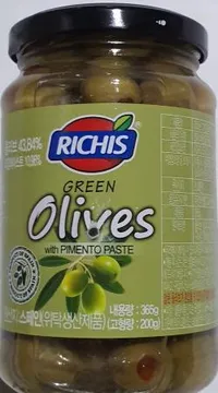 리치스 그린올리브 365g