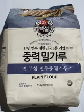 백설 중력 밀가루 2.5kg 면 부침 만두용