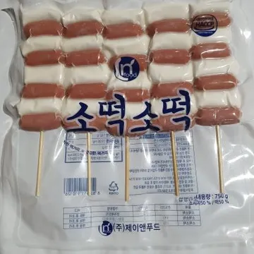 범표 소떡소떡 꼬치 750g (5입)