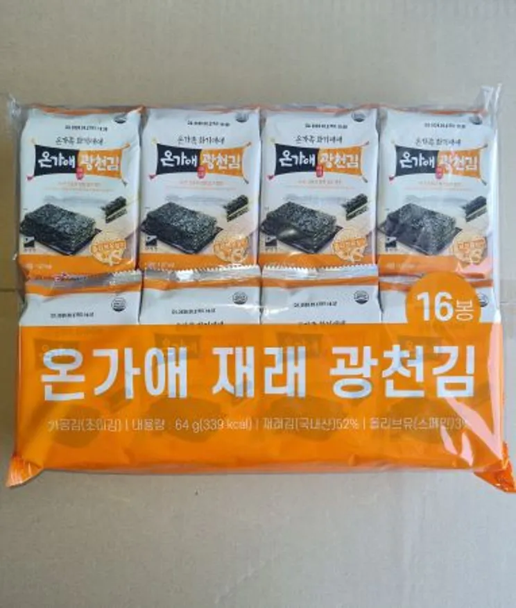 온가애 재래 광천김16단 이미지