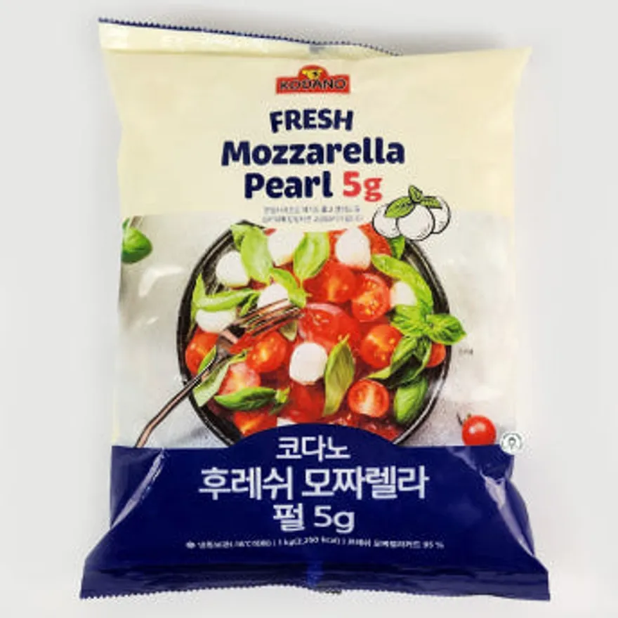 파파스푸드 코다노 모짜렐라 펄치즈5g(1kg) 보코치니치즈 샐러드치즈 이미지